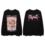Men Long Sleeve Shirt Fashion Brand Cartoon Print Couple Upper Clothes Long Sleeves T-shirt Men and Women