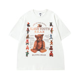Men's T Shirt Ghost Print Short-Sleeved T-shirt Men's and Women's Retro Style Loose