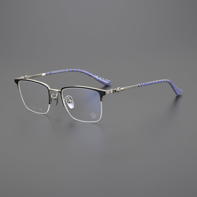 CHH Chrome Hearts Glasses Pure Titanium Glasses Myopia Glasses Frame Ultra Light Business Half Frame