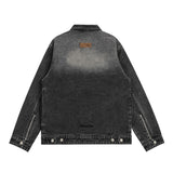 Men Denim Jacket Vintage Washed and Worn Denim Jacket Men Vibe Fashion Baggy Coat