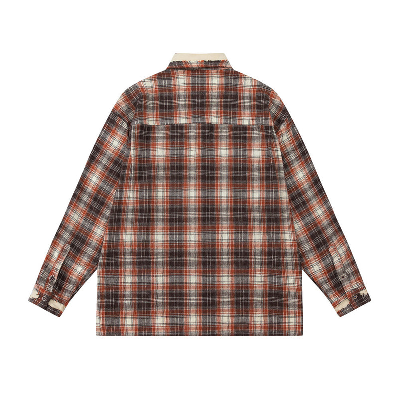 Men Long Sleeve T Shirt Men's Spring and Autumn Loose Lapels Shirt Coat