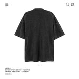 American vintage street T-shirt pure cotton men's and women's summer loose half-sleeves