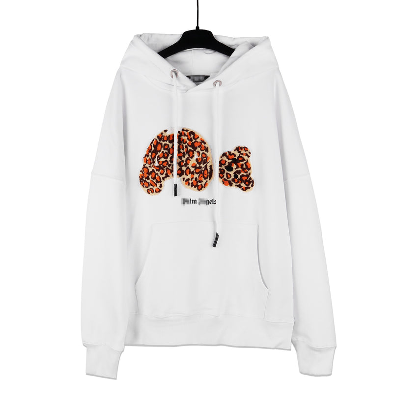 Palm Angle Hoodie Palm Angels Leopard Print Broken Head Bear Embroidered Hoodie Couple