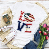 Women's Independence Day T Shirt Short Sleeve T-shirt Women's Fashion Loose