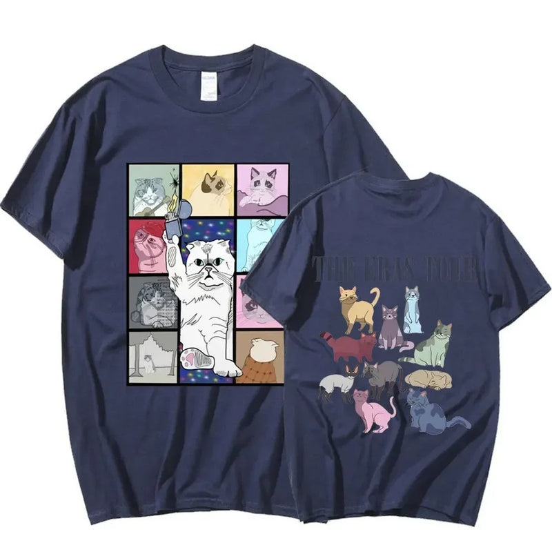 Cotton The Eras Tour Cat Edition Printed T-Shirt