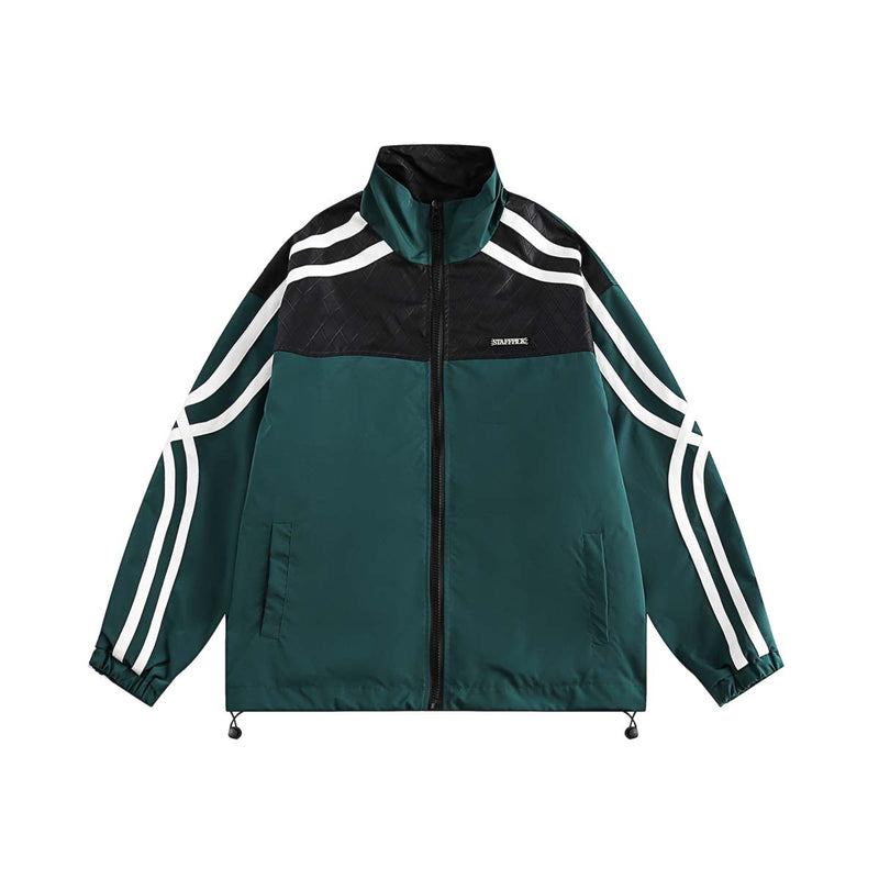 Unisex Jacket Autumn Green and Black Ribbon Jacket