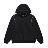Men Fleece Lined Hoodie Sweater Men's Winter Hooded Pullover Fashion Brand High Street Vibe Loose