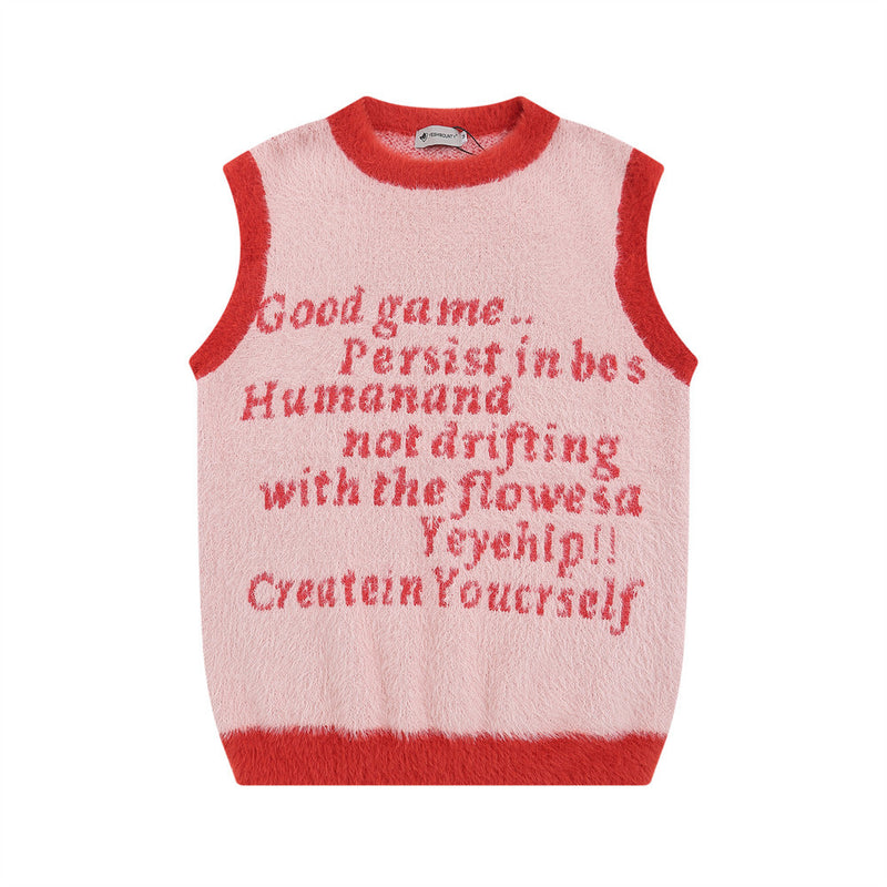 Men Hoodie round Neck Sweater Button Removal Sleeve Vest