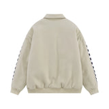 Men Cotton Padded Jacket Coat Racing Suit Cotton-Padded Coat Men's Fall Winter Coat Towel Embroidery Letters