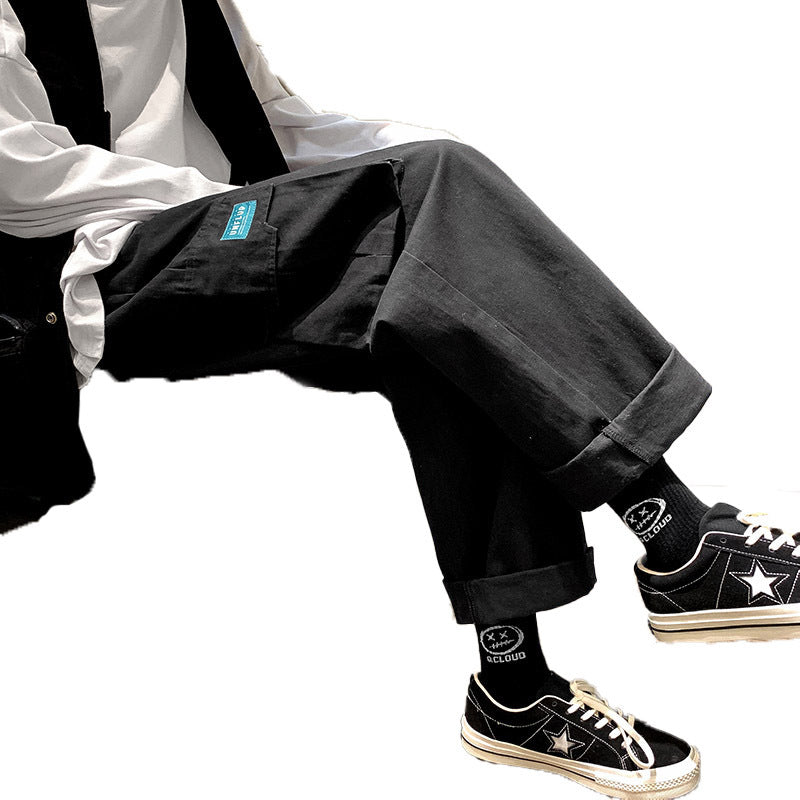 Men Sweatpants Workwear Casual Pants Men Spring and Autumn All-Match Straight-Leg Pants