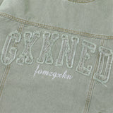 Men Denim Jacket Washed and Worn Hooded Denim Jacket Men's Loose Spring and Autumn Denim Sweatshirt