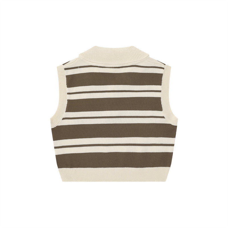 Women Vest Striped Knitted Vest for Women Short Summer