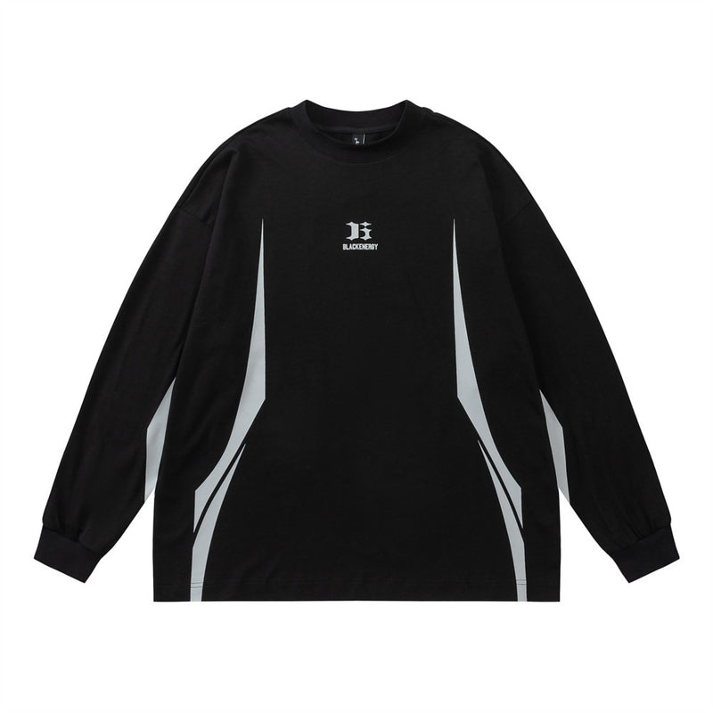 Men Hoodie Female Print Sweaters Menswear Loose Casual Long Sleeves round Neck Top