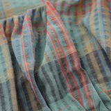 Women Long Sleeve Shirt Girls' Retro Contrast Color Striped Cotton Spring and Autumn