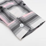 Men Long Sleeved T Shirt XINGX Plaid Long Sleeve Shirt Men's Loose Casual Top Spring and Autumn Shirt