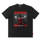 Men T Shirt Loose T-shirt Men's European and American Street Hip Hop Printed Short Sleeve