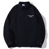 Men Long Sleeved T Shirt Letter Printed Long Sleeve Shirt Men's Spring and Autumn Leisure Loose Outer Shirt