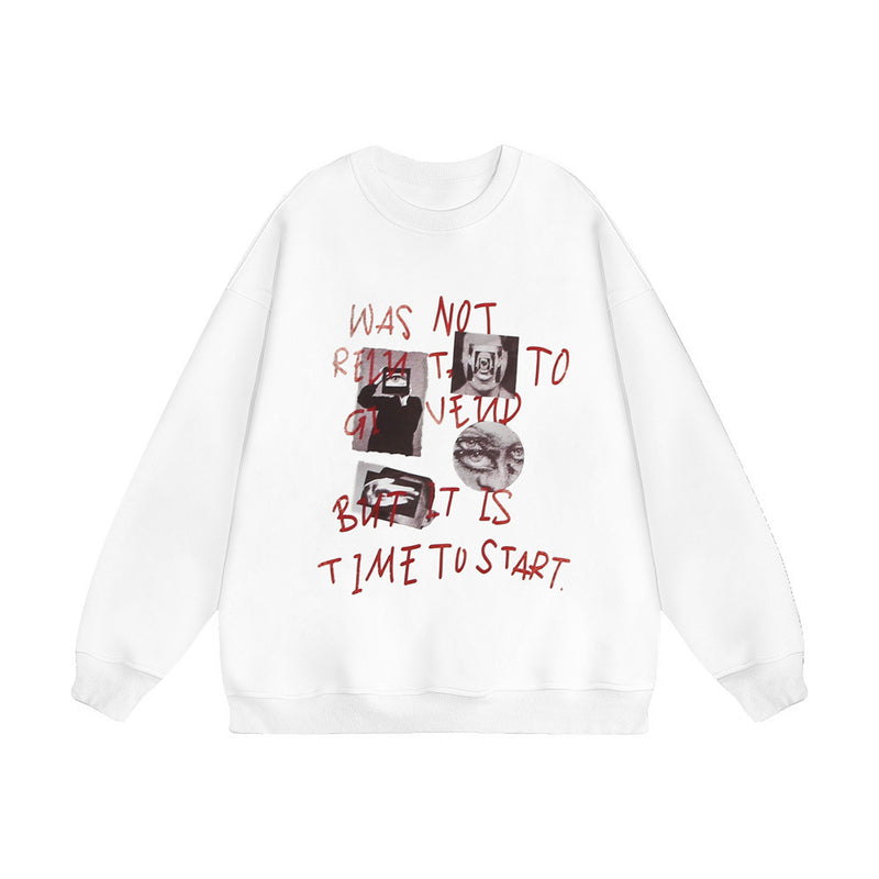 Men Hoodie Spoof Fun Portrait Printing Sweater Men's Autumn