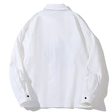 Men Long Sleeved T Shirt Printed Long Sleeve Shirt Men's High Street Casual Loose Shirt Spring and Autumn