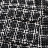 Men Long Sleeved T Shirt Letter Embroidered Street Lapel Long Sleeve Shirt Autumn Loose Fine Plaid Shirt