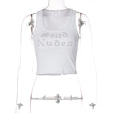 Women Halter Tops Women's Spring/Summer Fashion Casual Letter Sleeveless Vest