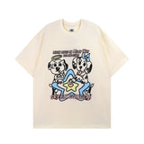 Men's T Shirt Letter Embroidered Printed Short-Sleeved T-shirt Men's and Women's Hee Loose