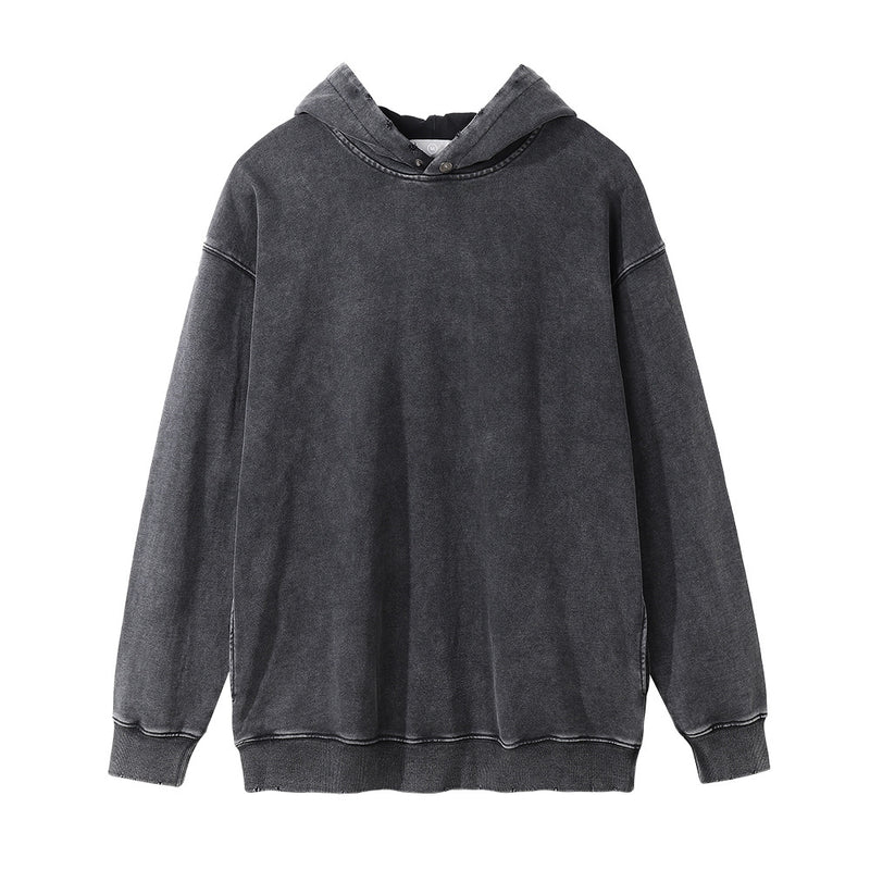 Men Hoodie Washed and Worn Hooded Sweater Men's Ins Loose Hoodie