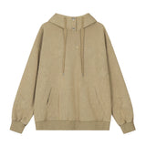 Men Hoodie Turtleneck Hooded Sweatshirt Five-Pointed Star Loose Casual