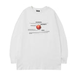 Men Long Sleeve Shirt Printed Long Sleeve T-shirt Men and Women Retro Loose Couple Casual