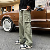Men Sweatpants Men's Autumn and Winter Loose Trendy Retro Straight Casual Pants