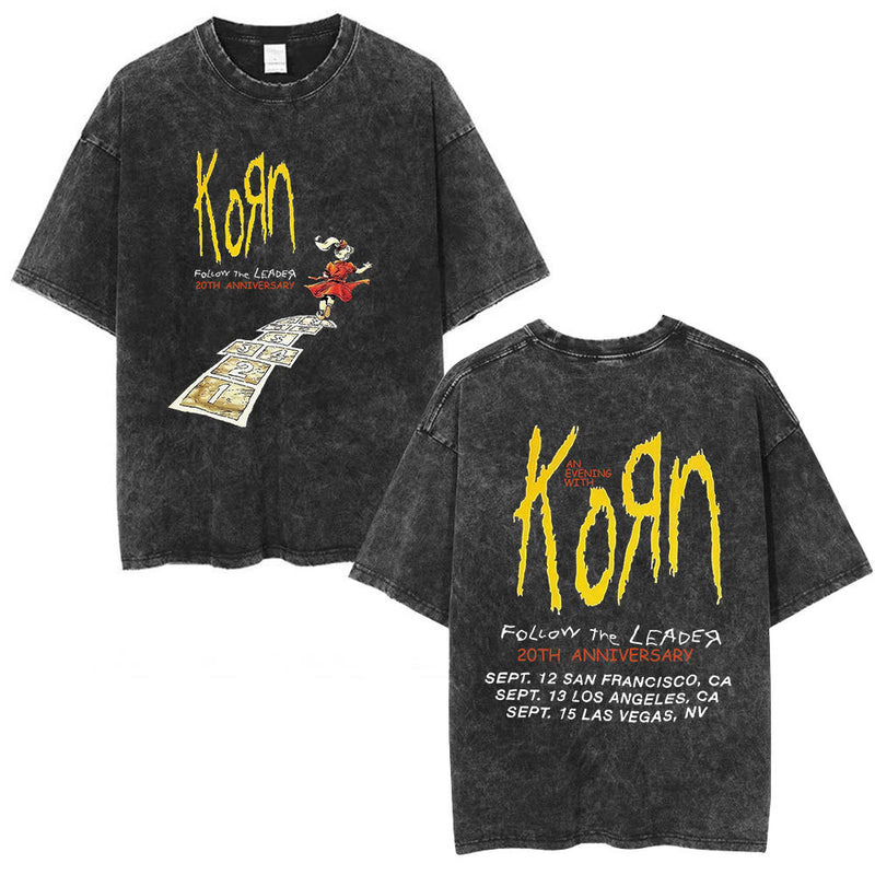 Korn Follow The Leader 20Th Anniversary Washed T Shirt