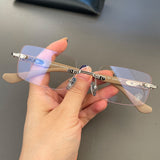 CHH Chrome Hearts Glasses Frame Vintage Frameless Punched Personality Ultra Light Thick Temple