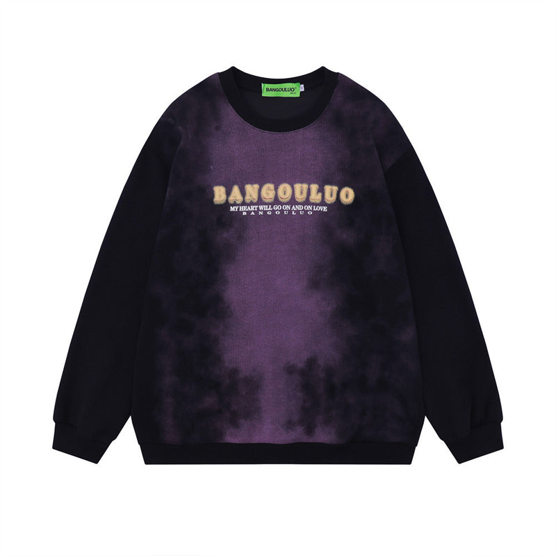 Men Hoodie Sweater Autumn and Winter Letter Printed Loose Long Sleeves round Neck Pullover Men