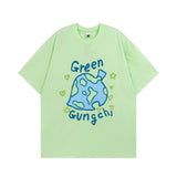 Men T Shirt Sweet Cool Foam Printed Couple Short Sleeve T-shirt Men's Casual