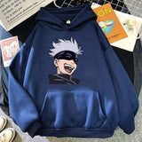 Anime Satoru Gojo Printed Long Sleeve Pullover Hoodies