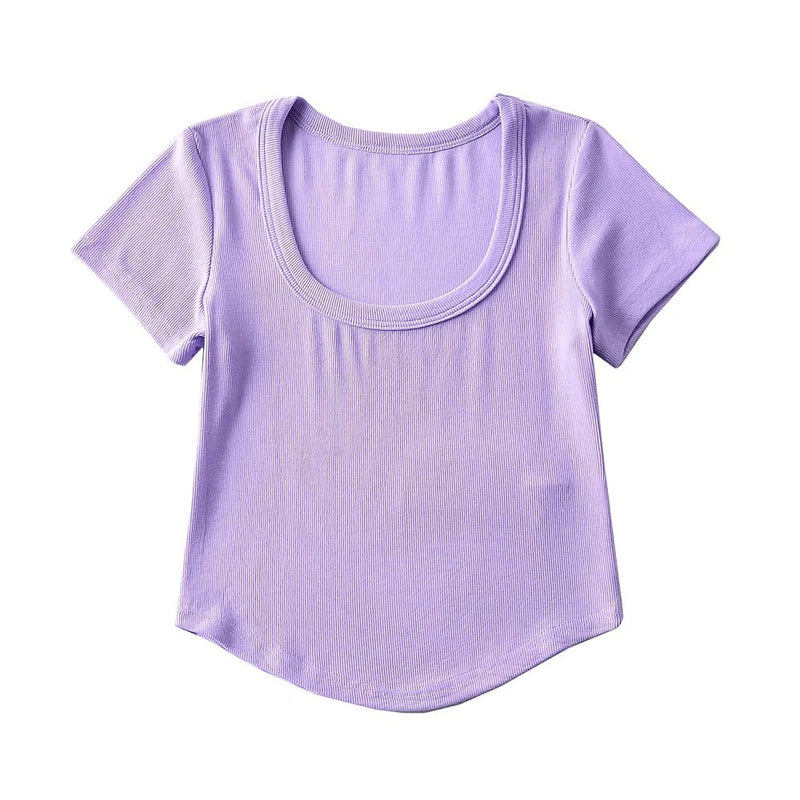 Women T-Shirt Short-Sleeved T-shirt Women's Summer Tight Top