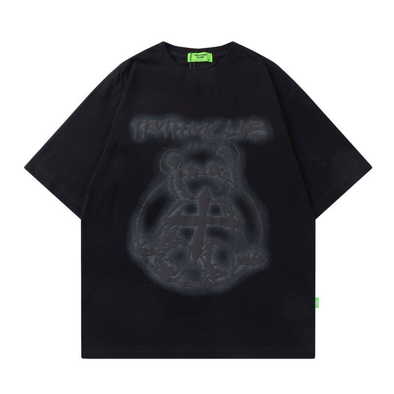 Men T Shirt Fashion Brand Graffiti Printing Short-Sleeved T-shirt Men and Women Loose