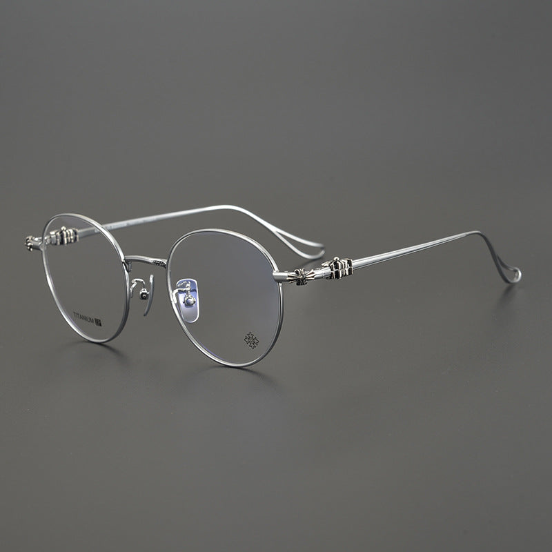 CHH Chrome Hearts Glasses Versatile Retro Pure Titanium Glasses Frame Ultra Light Myopia Glasses Frame