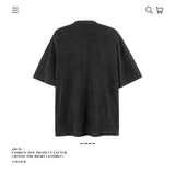 American vintage street T-shirt pure cotton retro men's and women's summer loose top