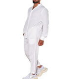 Men Co-Ords Linen Autumn Leisure Suit Long Sleeve
