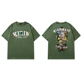 Men T Shirt West Coast Coconut Tree round Neck Short Sleeve T-shirt Men and Women Loose