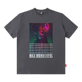 Men's T Shirt Printed Short-Sleeved T-shirt Men's and Women's Retro Loose Top