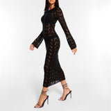 Women Desses Knitted Dress Long Autumn and Winter
