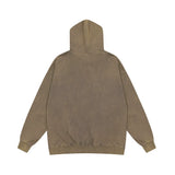Men Hoodie XINGX Letter Print Sweatshirt Men's Hip Hop Rock Wash Pullover Hoodie