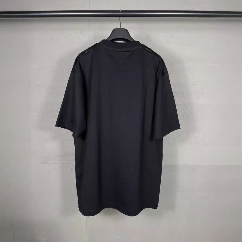 Men T-shirts summer pattern print washed old short-sleeved T-shirts loose