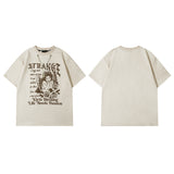 Men T Shirt Printed Short-Sleeved T-shirt Men's Ins Loose Street Casual Couple