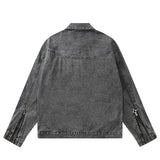 Men Denim Jacket Denim Coat Men's Clothing Spring and Autumn Loose Washed-out Distressed Jacket