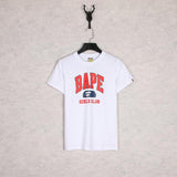 Bathing Ape T Shirt Black White Summer Cartoon Letter Print Casual Short Sleeve T-shirt