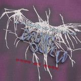 Men Hoodie Abstract Pattern round Neck Sweater Men's Autumn and Winter Graffiti Inkjet Printing Loose Pullover