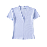Women T-shirt Summer Base Top T-shirt with Short Sleeves
